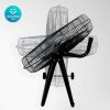 Ventilador Industrial de Suelo, 140 W, Negro, Huracán - Imagen 6