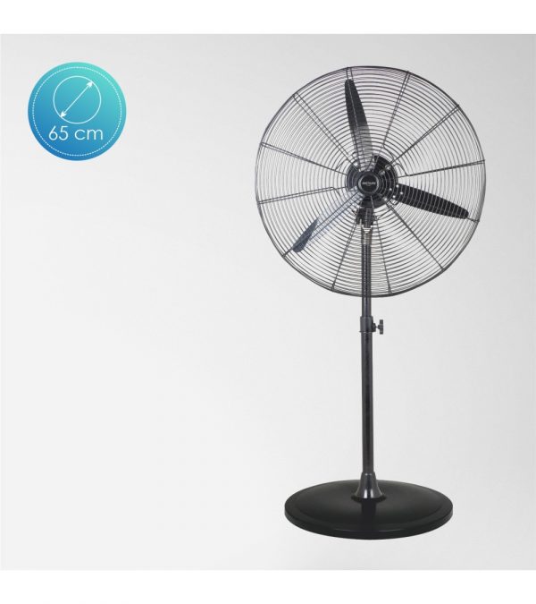 Ventilador de Pie, 160 W, Acero Inoxidable, 3 Velocidades, Negro, modelo Tornado - Imagen 3