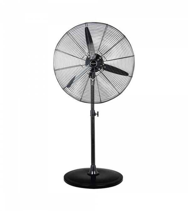 Ventilador de Pie, 160 W, Acero Inoxidable, 3 Velocidades, Negro, modelo Tornado