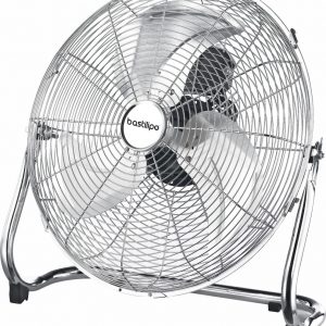 Ventilador industrial de 45 cm, cabezal orientable, 120 W, 3 Velocidades, cromado, modelo Mediterráneo