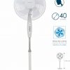 Ventilador de pie color blanco, 50 W, 3 Velocidades, pie redondo, silencioso, modelo Tenerife - Imagen 5