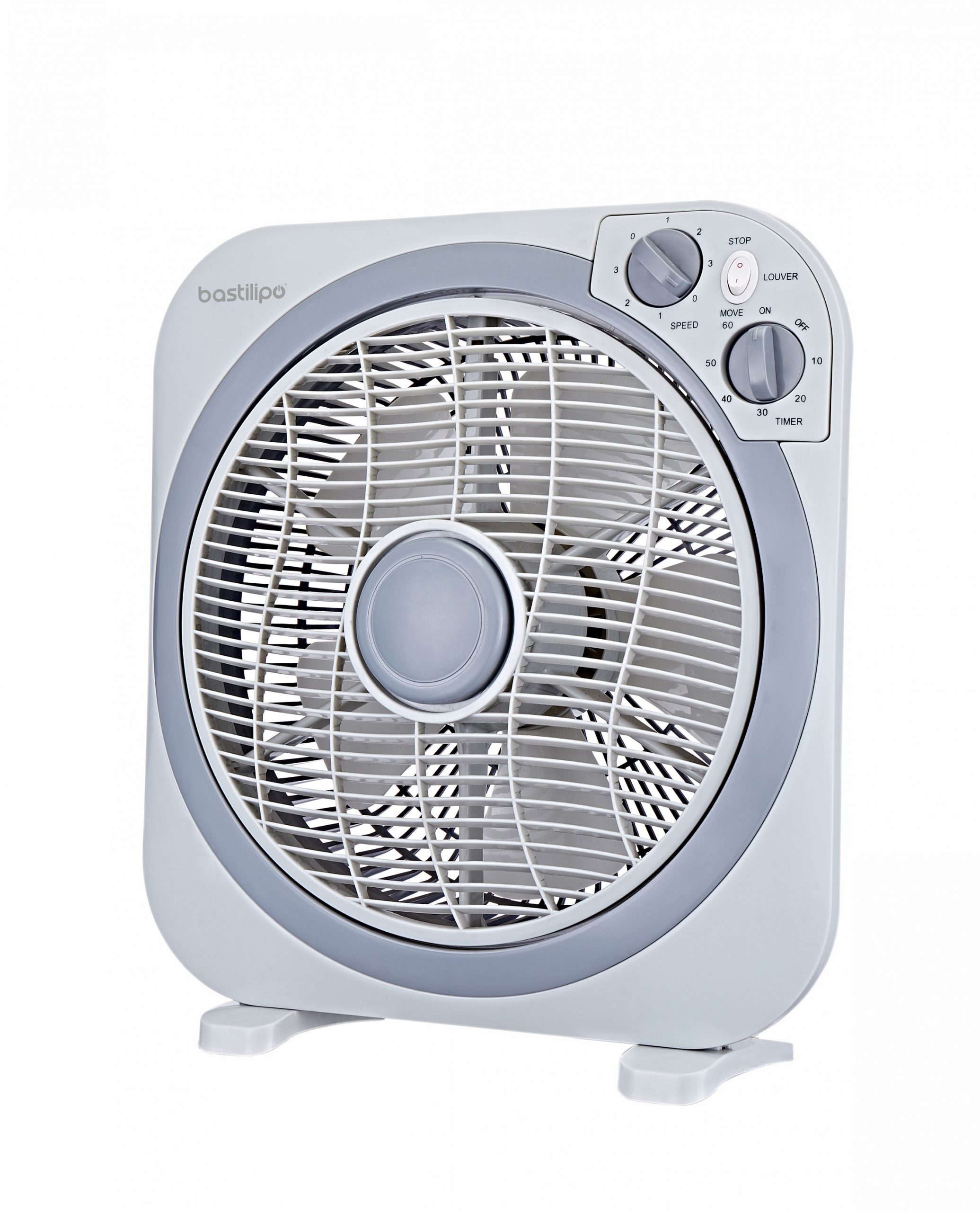 Ventilador Box fan, 45W, con temporizador, Zahara