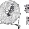 Ventilador industrial de 45 cm, cabezal orientable, 120 W, 3 Velocidades, cromado, modelo Mediterráneo - Imagen 3