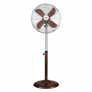 Ventilador de pie metálico, 50 W, 3 Velocidades, color chocolate, modelo Palma