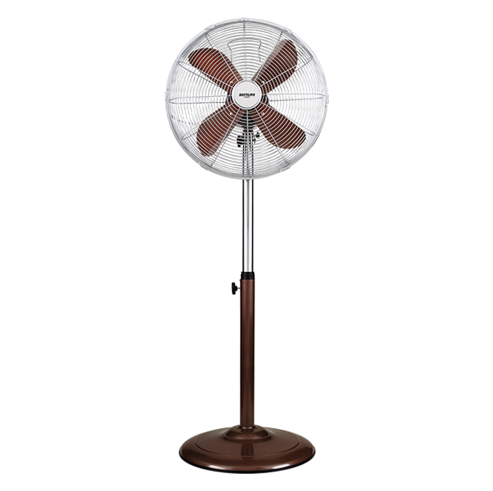 Ventilador de pie metálico, 50 W, 3 Velocidades, color chocolate, modelo Palma