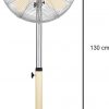 Palma ventilador metálico con base redonda, 50 W, Acero Inoxidable, 3 Velocidades, Vainilla - Imagen 7
