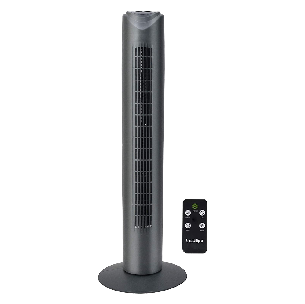 Ventilador de torre con mando a distancia, 50W de potencia - 3 Velocidades, Sagres