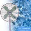 Palma Ventilador de Pie Redondo, 50 W, Acero Inoxidable, 3 Velocidades, Verde - Imagen 6