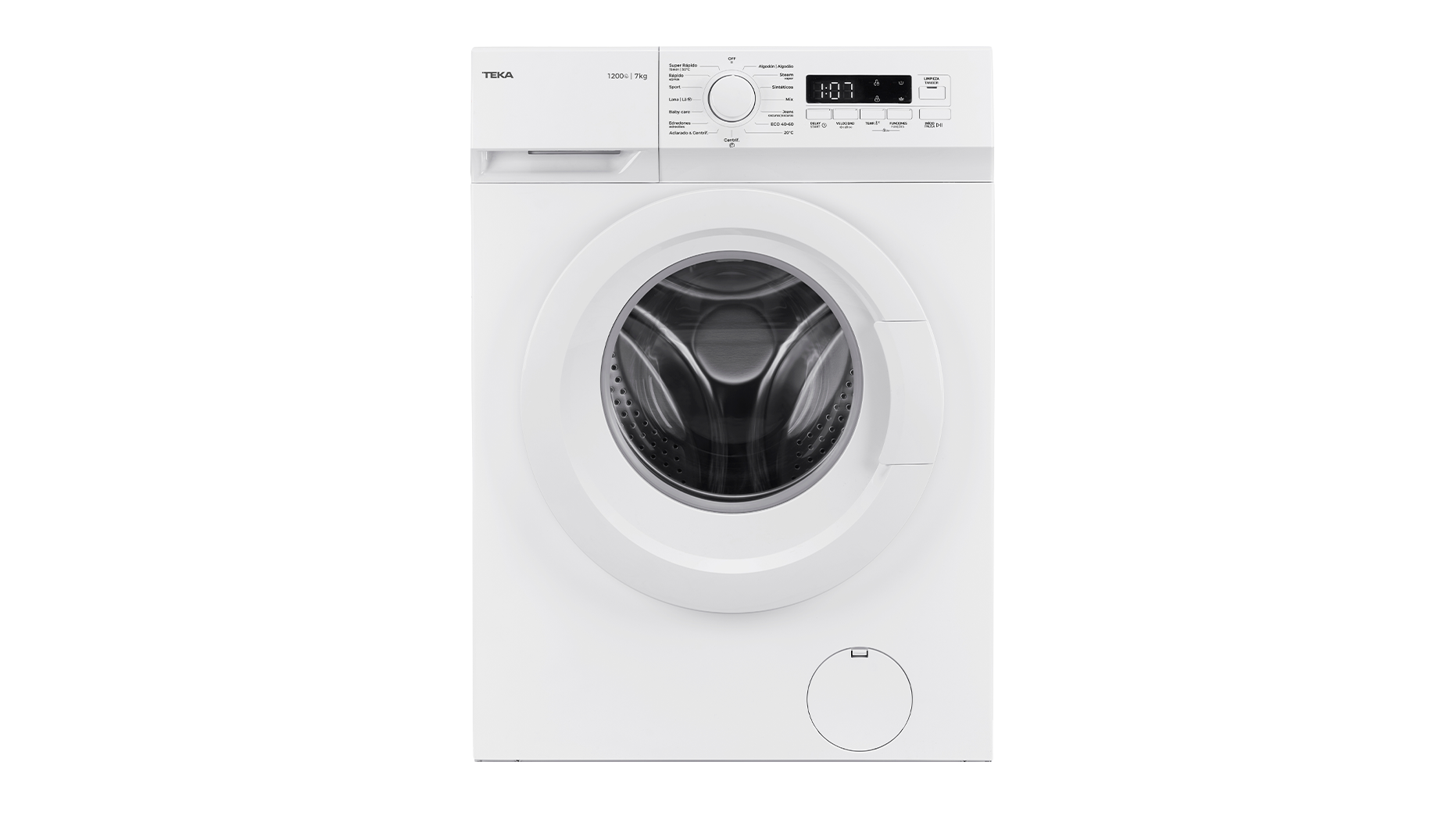 Lavadora TEKA WMK 40740 con Motor Inverter, 15 programas y capacidad de lavado de 7 kg