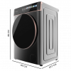Lavadora de carga frontal steel de 10 kg de capacidad Bolero DressCode 10900 Inverter FullColor Steel A - Imagen 4