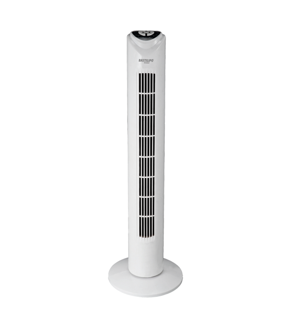 Cala Salada Ventilador de Torre con Mando a Distancia, 50 W, Plástico, 3 Velocidades, Blanco