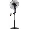 Ventilador de pie con mando a distancia, 50W, base redonda, gama premium, modelo Coin Black