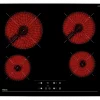 Placa vitrocerámica - Teka TZ 6415, 4 zonas, Zona grande 21 cm, Touch Control, 60 cm, Negro