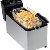 Freidora eléctrica de 3 litros, 2000W, Inox, cubeta esmaltada, FE-2000-3L (reac)
