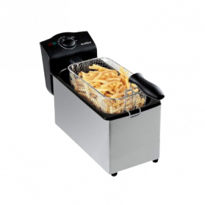 Freidora eléctrica de 3 litros, 2000W, Inox, cubeta esmaltada, FE-2000-3L