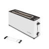 Tostador blanco Firefox AB-900, color blanco, ranura larga rebanadas, 900W - función descongelar - bandeja recogemigas