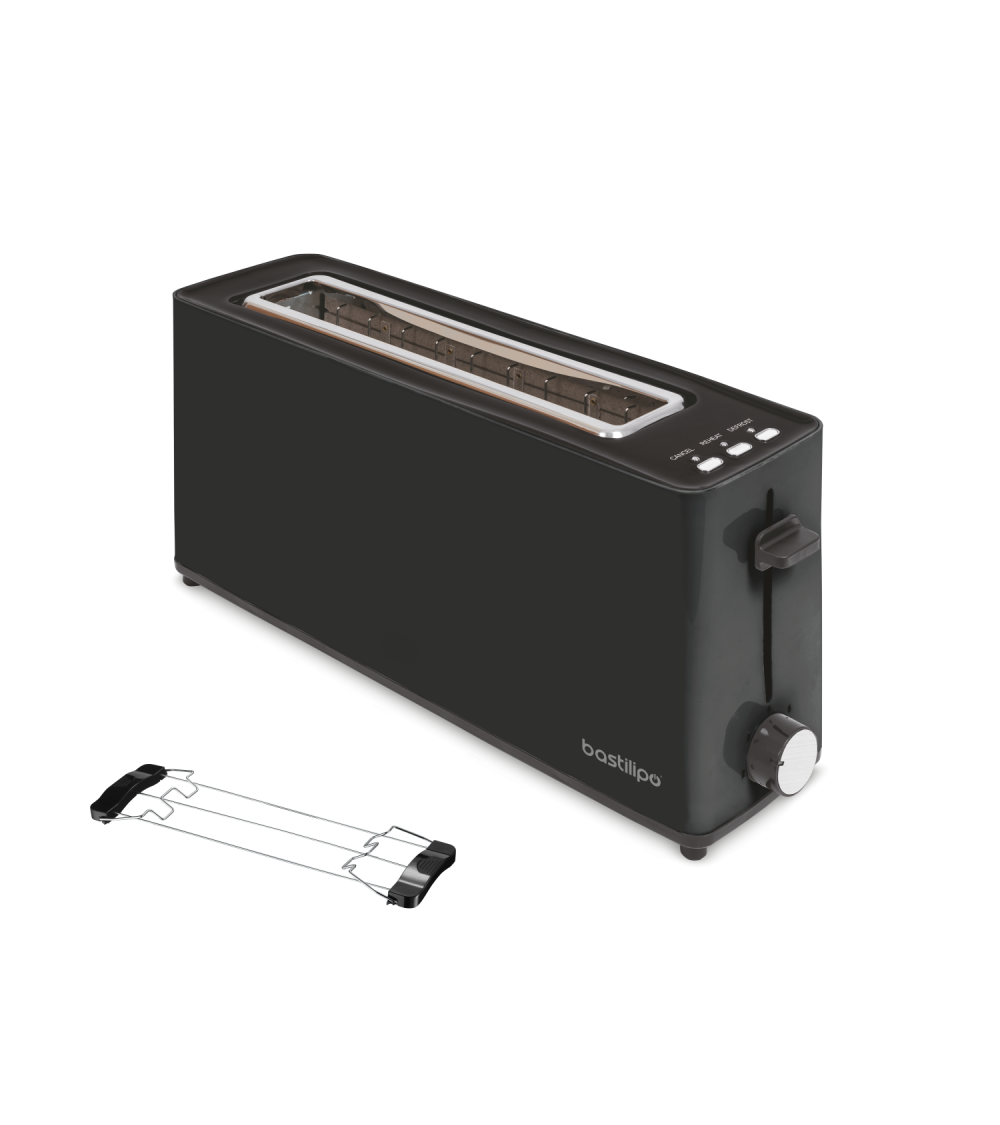 Tostador Firefox AN-900 Color negro, ranura larga rebanadas, 900W - función descongelar - bandeja recogemigas (reac)