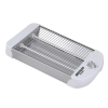 Tostador plano, 600W, 2 resistencias, temporizador mecánico, color blanco, TPB-600