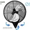 LEVANTE, Vent. indutrial de pared, 50cm.Ø, oscilante, 110W - Imagen 2