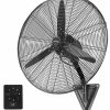 Ventilador Industrial de Pared, 160 W, Acero Inoxidable, 3 Velocidades, Negro, Ventisca