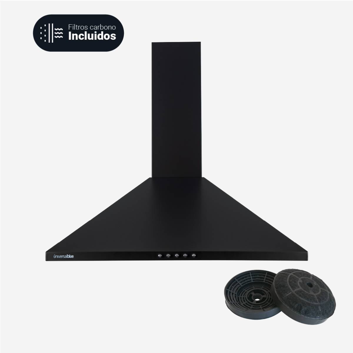 Campana Piramidal Negra 60cm EVEREST 7060B