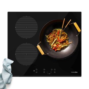 Placa Inducción MEISSA 6070B Negra 3 Fuegos