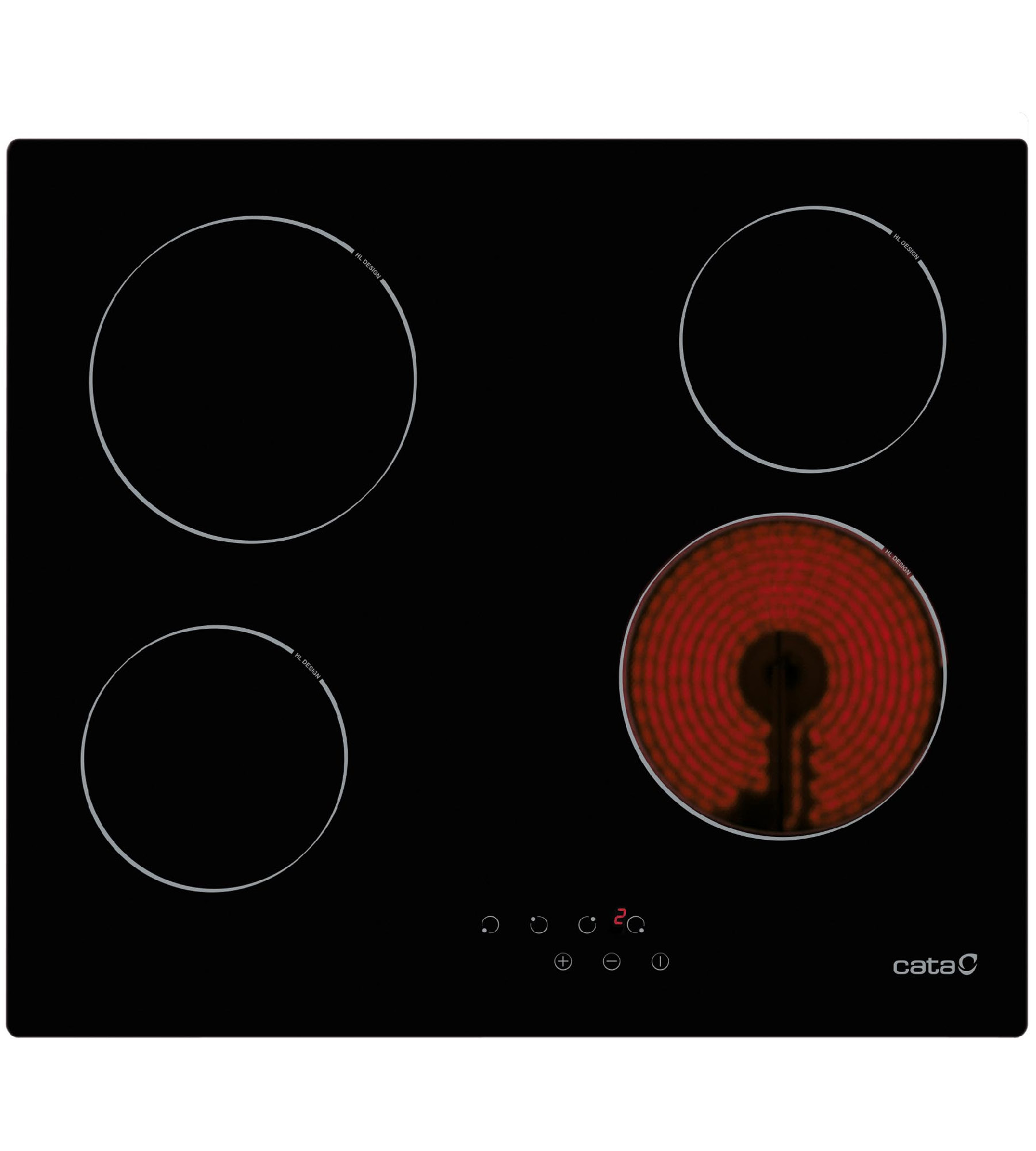 VITROCERAMICA DIGITAL CATA TN604 4/FUEGOS SIN MARCO 6000/WATIOS