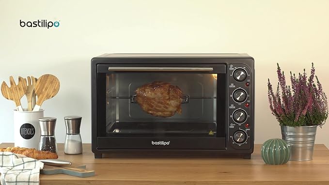 SIENA BLACK, horno de sobremesa, 35L, negro, 1600W, conveccion y rustidor
