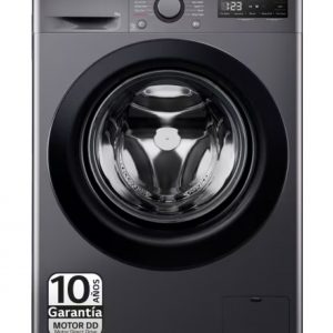 LAVADORA L.G. F4WR5009A6M 9/KG INOX DARK 1400/RPM VAPOR