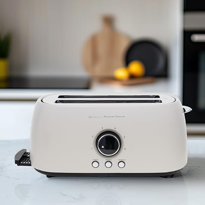 Tostador retro Juanita doble rebanada 1500W Beig