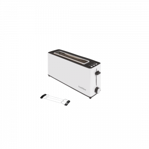 Tostador blanco Firefox AB-900, color blanco, ranura larga rebanadas, 900W (Reacondicionado)