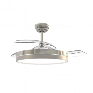 Ventilador de Techo BASTILIPO ESTORIL NIQUEL 3 palas Retractiles