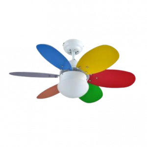 Ventilador de Techo Bastilipo Caleta RC - 105 cm, 60W, 4 Aspas Reversibles, mando a Distancia, reacondicionado