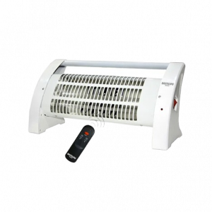 Estufa Infrarroja Bastilipo ECI-1200 - 1200W, 3 Niveles de Potencia, Sistema de Seguridad Antivuelco y Diseño Compacto en Blanco